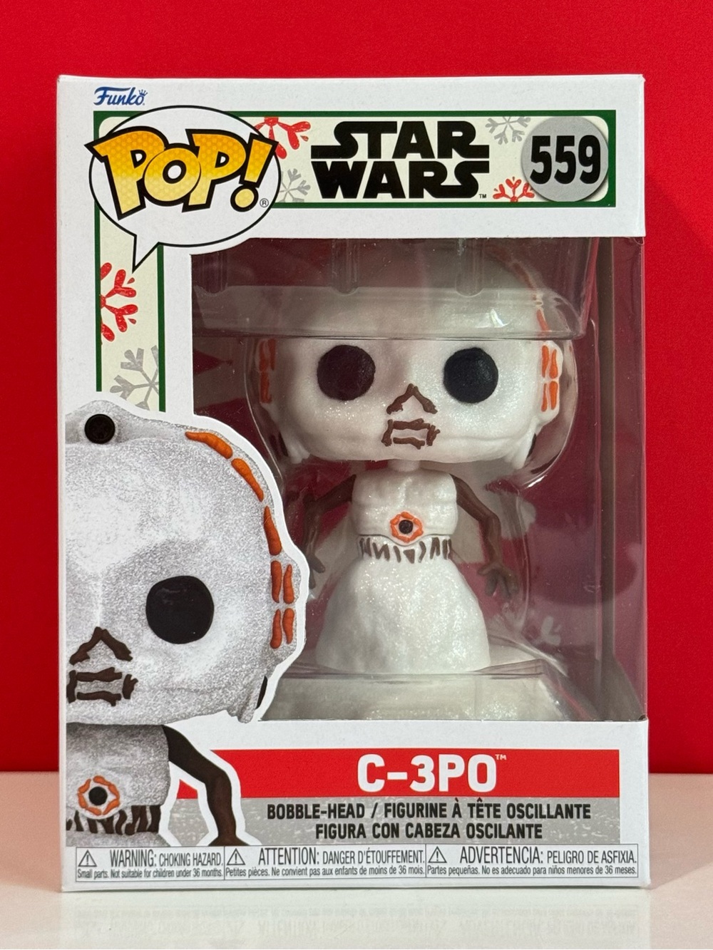 C-3PO Funko Pop Vinyl Bobble Head Holiday Series-Snowman Edition